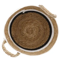 Outlet Korb Wasserhyazinthe, Schwarz/weiß/natur, 26 X 26 Cm Organisation