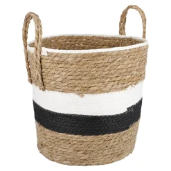 Hot Korb Wasserhyazinthe, Schwarz/weiß/natur, 30 X 29 Cm Organisation