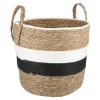 Outlet Korb Wasserhyazinthe, Schwarz/weiß/natur, 34 X 33 Cm Organisation