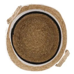 Outlet Korb Wasserhyazinthe, Schwarz/weiß/natur, 34 X 33 Cm Organisation