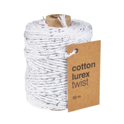 Clearance Kordel Lurex, Creme , 50 M Geschenkverpackung|Geschenkverpackungen