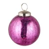 Discount Kugel Craquele, Glatt/pink, 7.5 Cm Weihnachtsbaumschmuck
