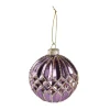 Online Kugel Dekor, Rauten/lila, 8 Cm Weihnachtsbaumschmuck