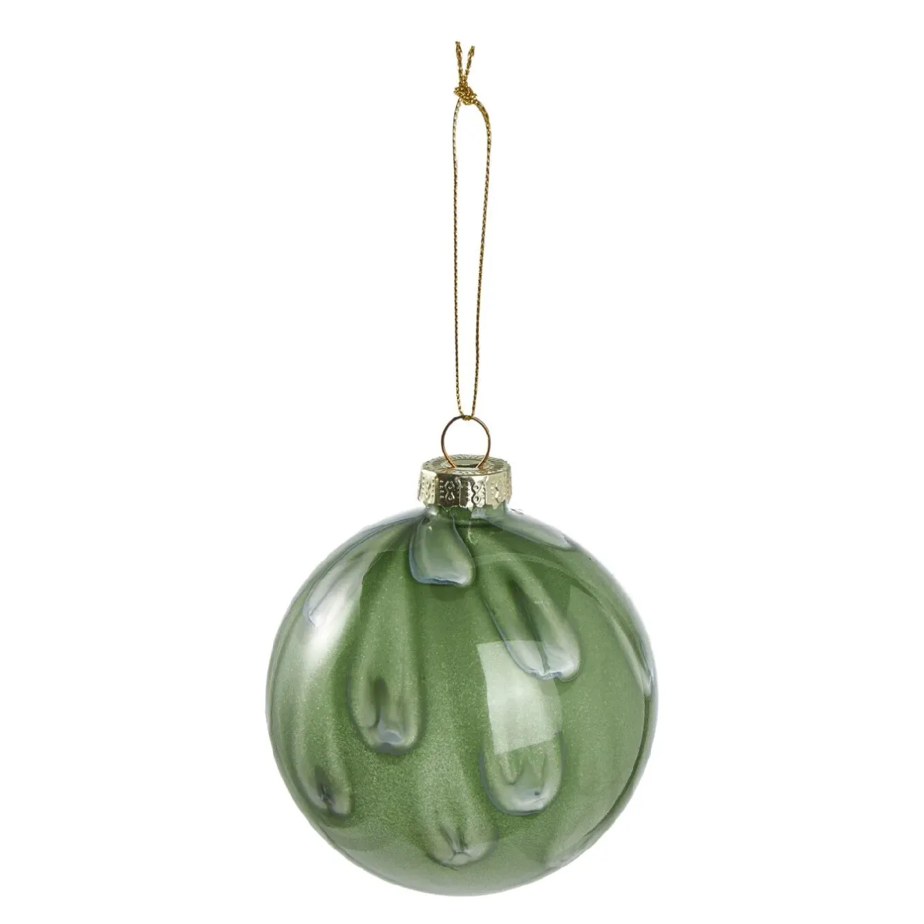 Discount Kugel Marmor, Grün, 8 Cm Weihnachtsbaumschmuck