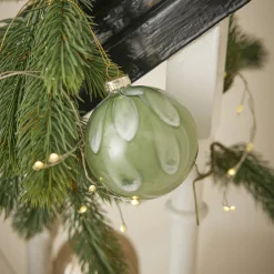 Discount Kugel Marmor, Grün, 8 Cm Weihnachtsbaumschmuck