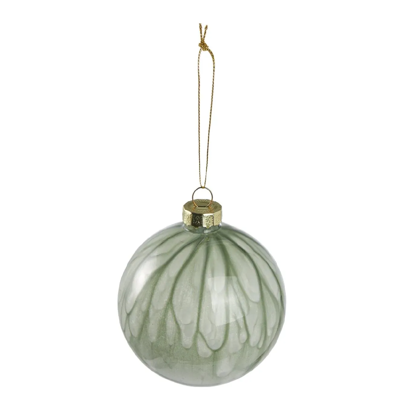 Best Kugel Marmor, Hellgrün, 8 Cm Weihnachtsbaumschmuck
