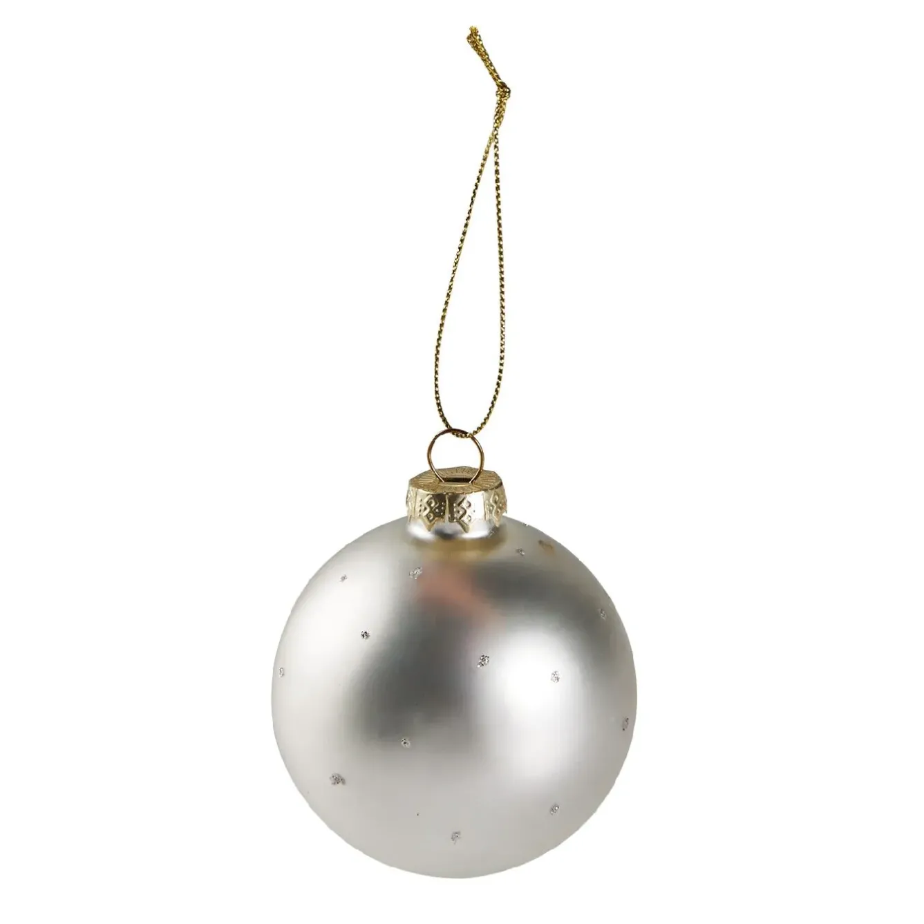 Sale Kugel Punkte, Weiß, 7 Cm Weihnachtsbaumschmuck