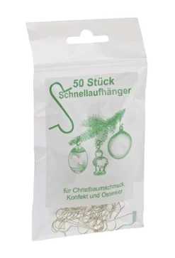 Outlet Kugelaufhänger, Gold, 50 Stück Weihnachtsbaumschmuck