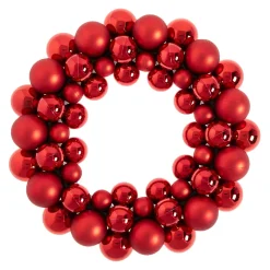 New Kugelkranz Kunststoff, Rot, 34 Cm Weihnachtsdeko