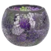Outlet Kugel-Windlicht Mosaik, Lila/grün, 10 X 8 Cm Windlichter & Laternen|Kerzen & Kerzenständer
