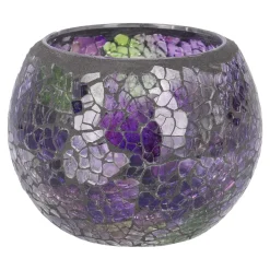 Outlet Kugel-Windlicht Mosaik, Lila/grün, 10 X 8 Cm Windlichter & Laternen|Kerzen & Kerzenständer