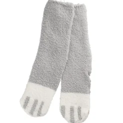 Outlet Kuschelsocken Anti-Rutsch, Uni/grau/offwhite Geschenkideen|Fashion