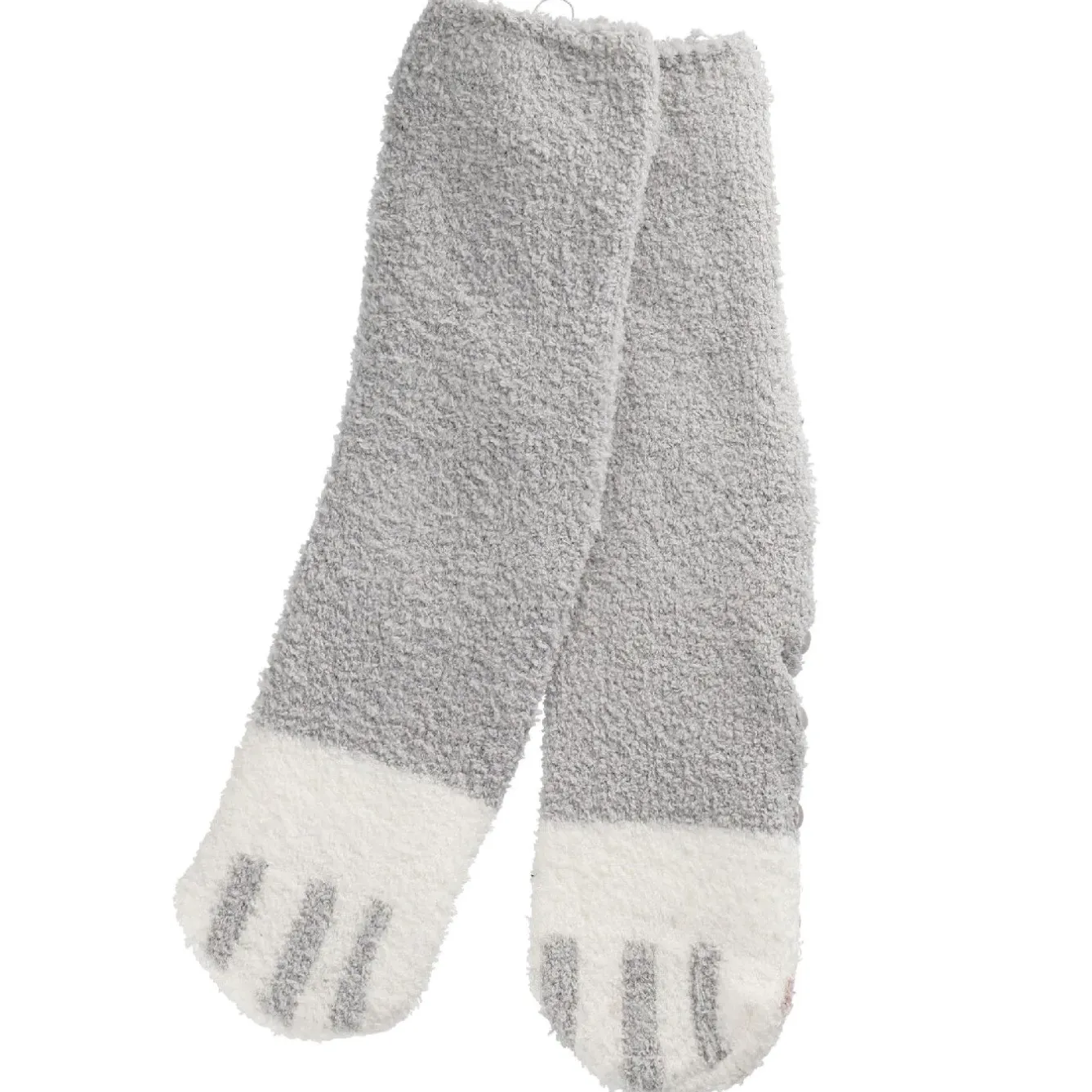 Outlet Kuschelsocken Anti-Rutsch, Uni/grau/offwhite Geschenkideen|Fashion