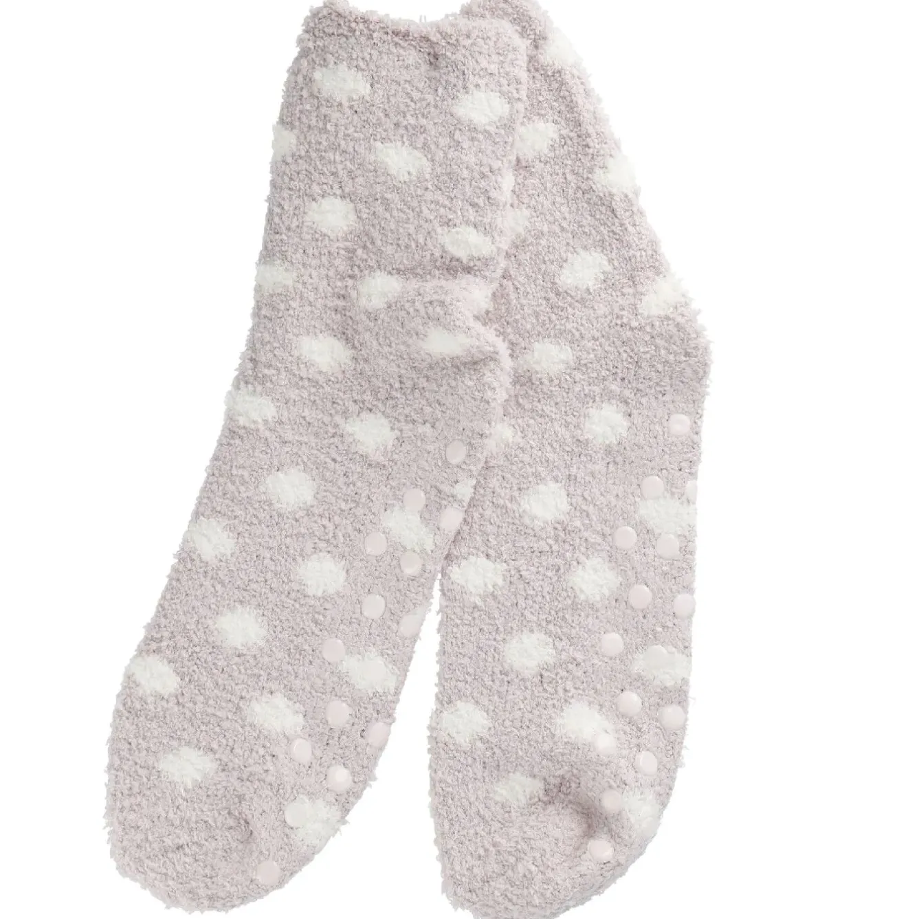 New Kuschelsocken Anti-Rutsch, Punkte/flieder Geschenkideen|Fashion
