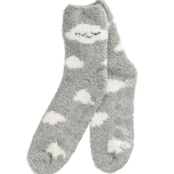 Best Kuschelsocken Anti-Rutsch, Wolke/grün Geschenkideen|Fashion
