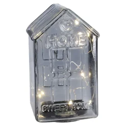 Clearance LED-Haus, Grau, 17 Cm Lichterwelt|Deko-Objekte