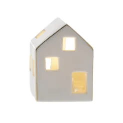 LED-Haus Mit Goldrand, 7 Cm Lichterwelt|Deko-Objekte
