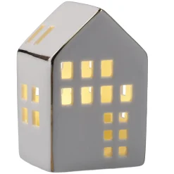 Discount LED-Haus Mit Goldrand, 9.5 Cm Lichterwelt|Deko-Objekte