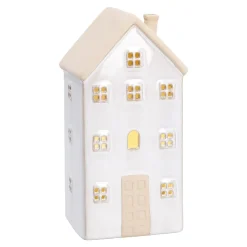 Clearance LED-Haus Rustik, Weiß, 17 Cm Deko-Objekte|Weihnachtsdeko