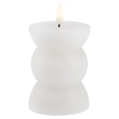 Outlet LED-Kerze Design, Rund/weiß, 12 Cm Lichterwelt|Kerzen & Kerzenständer