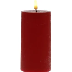 Hot LED-Kerze Rustik, Rot, 7 X 17.5 Cm Lichterwelt|Kerzen & Kerzenständer