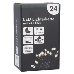 Best LED-Lichterkette, 8 Funktionen, Warm-weiß, 24 LED Lichterwelt|Weihnachtsbeleuchtung