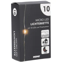 Online LED-Lichterkette Mini, Silber, 10er Lichterwelt|Weihnachtstraditionen