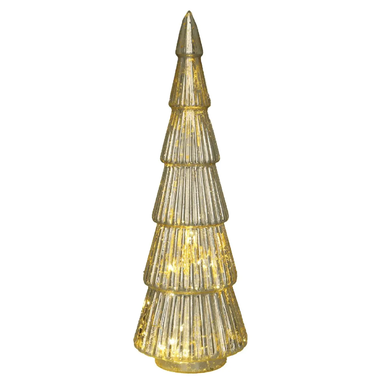 LED-Tanne Metallic, Transparent, 31 Cm Lichterwelt|Weihnachtsbeleuchtung