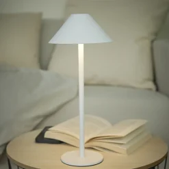 Hot LED-Tischlampe Schirm, Weiß, 34 Cm Geschenkideen|Lichterwelt