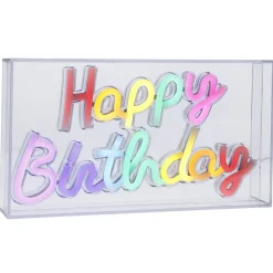 Lichtbox Neon, Happy Birthday, 23 Cm Geburtstag|Lichterwelt