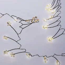Hot Lichterkette Stern/Cluster, Silber, 48 LED Lichterwelt|Weihnachtsbeleuchtung
