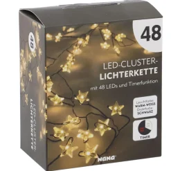Discount Lichterkette Stern/Cluster, Schwarz, 48 LED Lichterwelt|Weihnachtsbeleuchtung