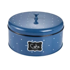 Clearance Metalldose Mit Tafel, Blau, 25 X 12 Cm Küche|Weihnachtsbäckerei