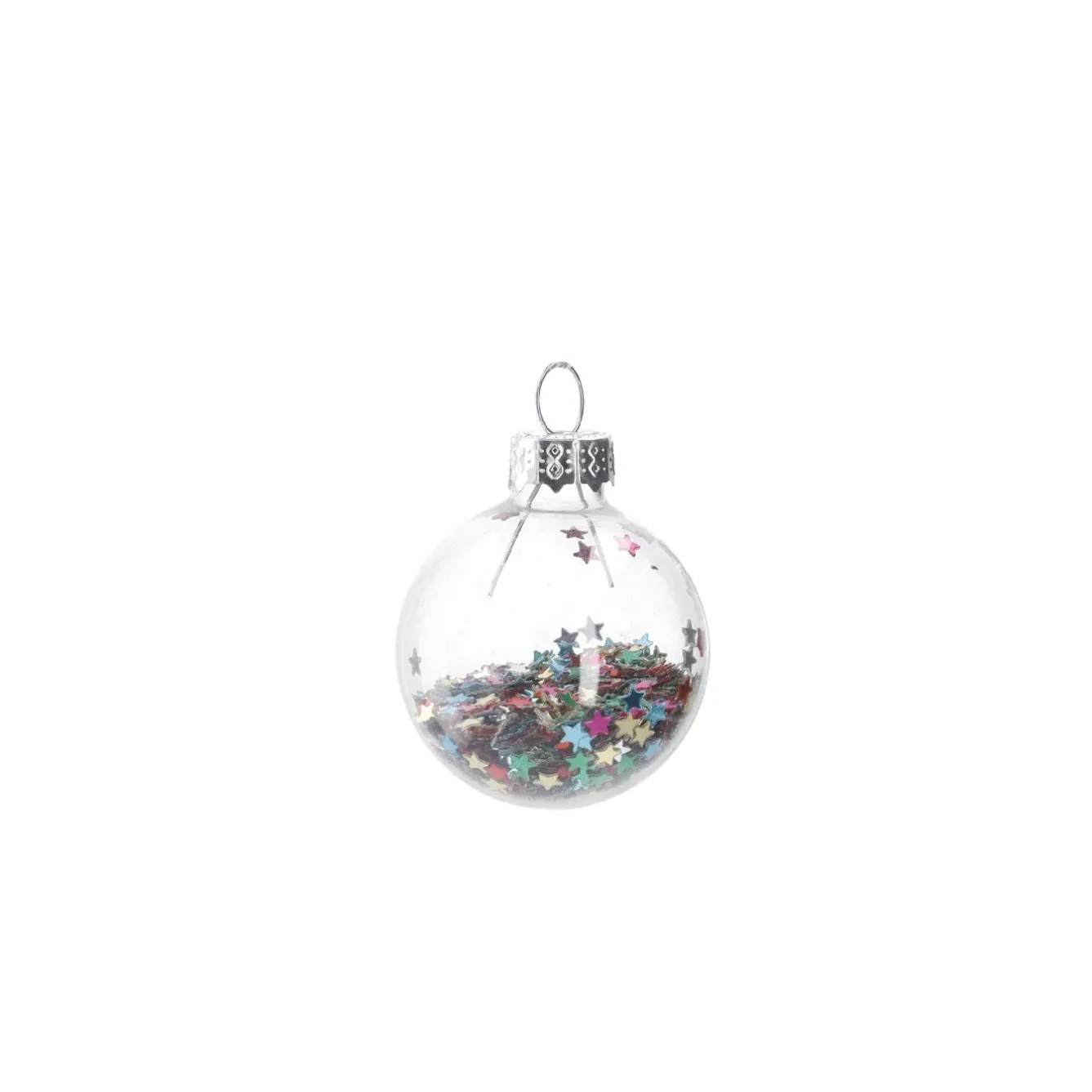 Hot Mini-Kugel Schneeball, Flitter, 4 Cm Weihnachtsbaumschmuck|Adventskränze & Zubehör