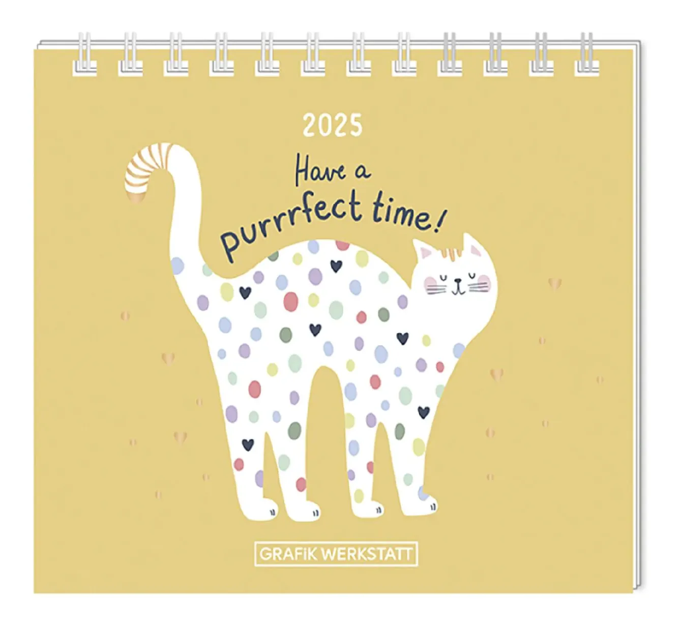 Mini-Tischkalender 2025, Katzen Kalender & Planer|Weihnachtsgeschenke