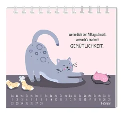 Mini-Tischkalender 2025, Katzen Kalender & Planer|Weihnachtsgeschenke