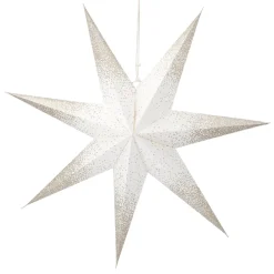 Papierstern, 60 Cm, Konfetti/weiß-champagner Weihnachtsdeko