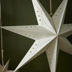 Clearance Papierstern, 60 Cm, Punkte/weiß-silber Weihnachtsdeko