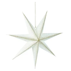 New Papierstern, 60 Cm, Sprenkler, Weiß/champagner Weihnachtsdeko