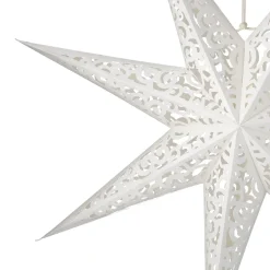 Clearance Papierstern, 60 Cm, Weiß Mit Stanzung Weihnachtsdeko