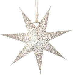Outlet Papierstern Konfetti, Weiß/champagner, 18 Cm Weihnachtsdeko