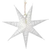 Outlet Papierstern Konfetti, Weiß/silber, 18 Cm Weihnachtsdeko