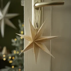 Online Papierstern Verlauf, Weiß/gold, 18 Cm Weihnachtsdeko|Weihnachten