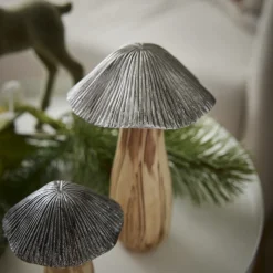 New Pilz Holzoptik, Hellbraun, 17 Cm Figuren|Deko-Objekte