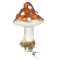 Outlet Pilz-Clip Punkte, Braun, 10 Cm Weihnachtsbaumschmuck|Adventskränze & Zubehör