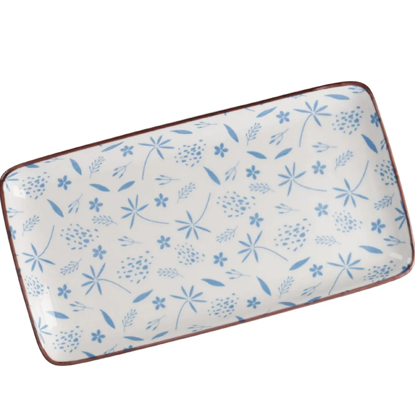 Clearance Platte China, Blau, Gräser, 23 Cm Küche