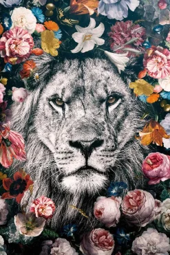 Poster Lion Flowers, Nr. 40 Poster