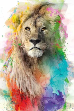 Online Poster Multicolor Lion, Nr. 94 Poster