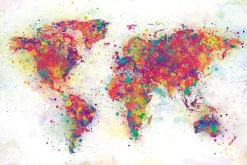 Sale Poster World Map - Colour Splash, Nr. 9 Poster