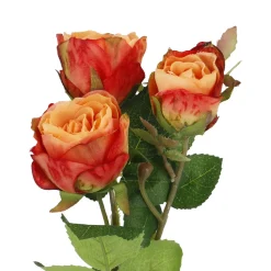 Outlet Rose Alina, 3 Blüten/orange, 38 Cm Vasen & Kunstblumen